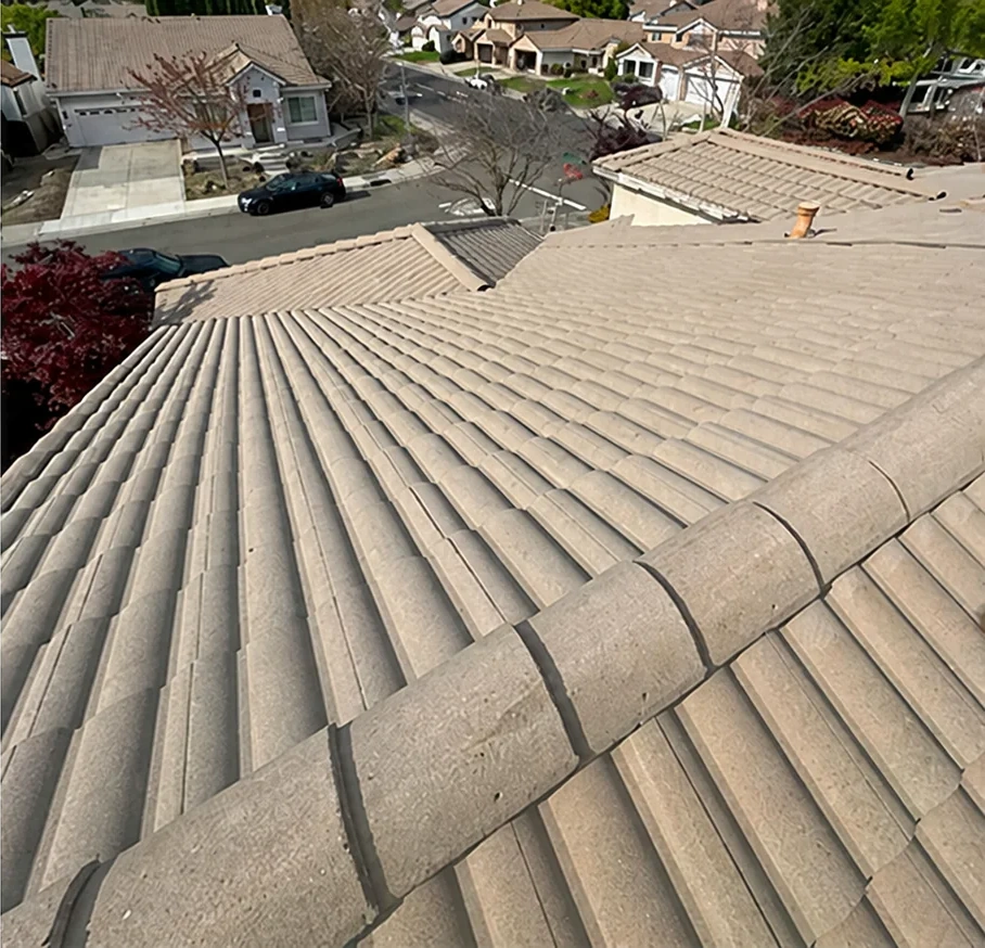 The same roof clean after washing